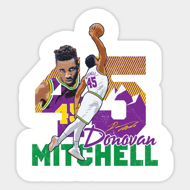 Donovan Mitchell Tee T-shirt Sticker by goderslim